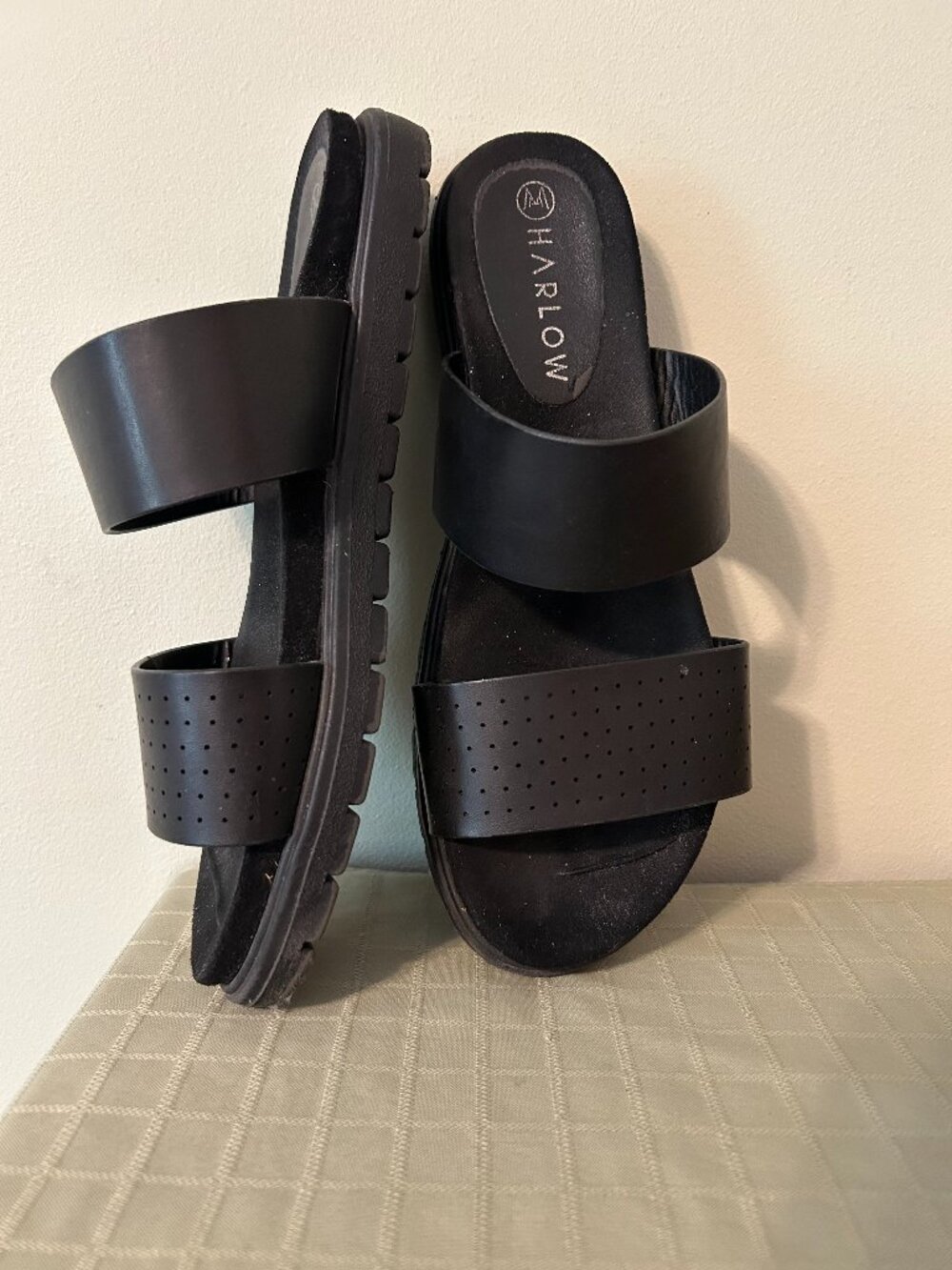 Harlow Two Strap Slide On Sandals - Size 8.5 to 9
